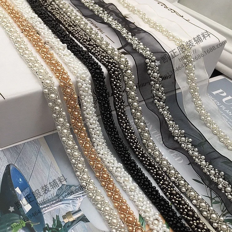 10Yard Handmade beaded clothing, pearl beaded lace, wedding dress, stage costume skirt hem DIY accessories
10Yard Handmade beaded clothing, pearl beaded lace, wedding dress, stage costume skirt hem DIY accessories