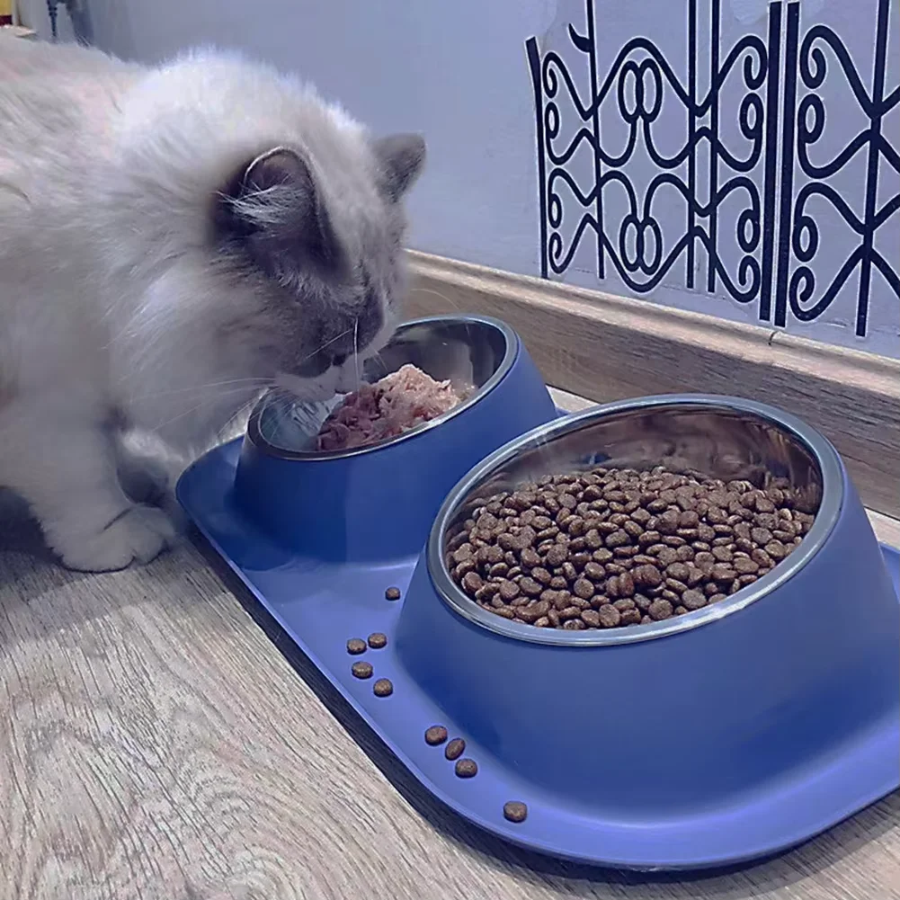 Stainless steel pet bowl set anti overflow anti slip detachable tilted neck protection small cat/dog feeding bowl food bowl
Stainless steel pet bowl set anti overflow anti slip detachable tilted neck protection small cat/dog feeding bowl food bowl