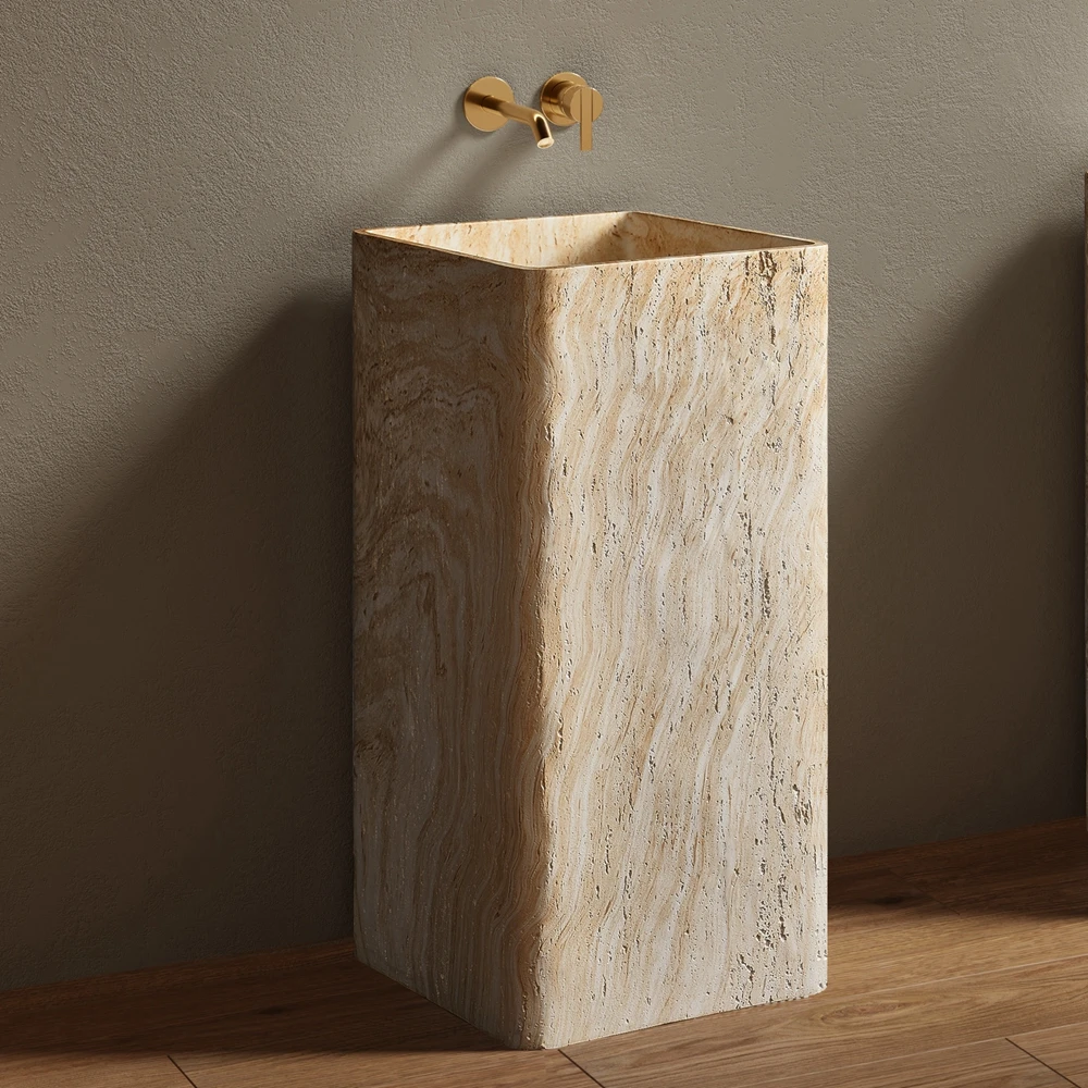 S*& Yellow Travertine Wash Basin Artificial Stone Bathroom Pedestal Sink Hotel Home Freestanding Washbasin square Pedestal Sink
S*& Yellow Travertine Wash Basin Artificial Stone Bathroom Pedestal Sink Hotel Home Freestanding Washbasin square Pedestal Sink
