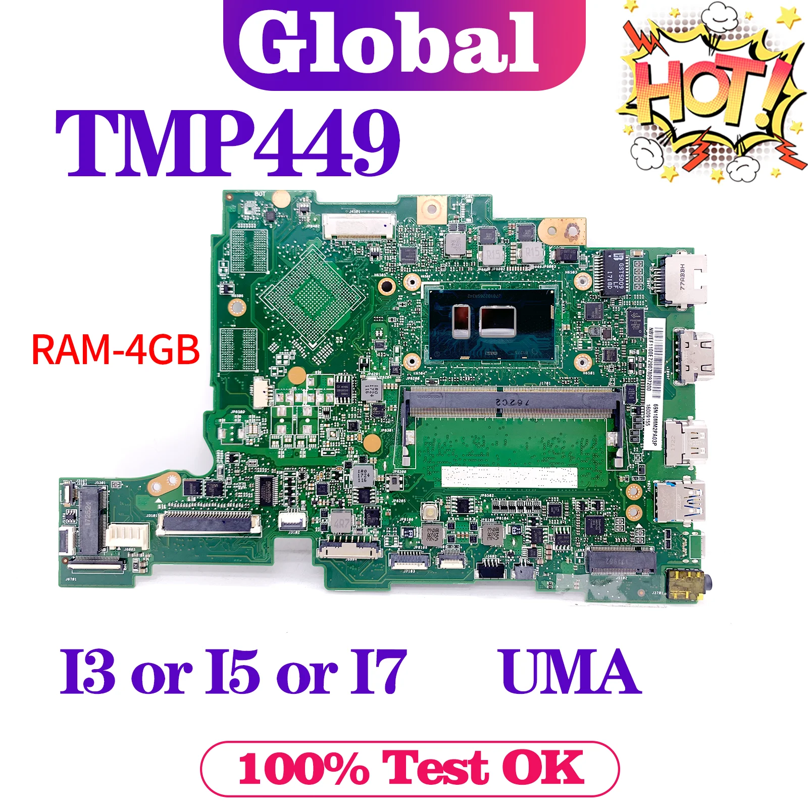 Женская материнская плата для ноутбука ACER Aspire TMP449, Женская материнская плата для ноутбука PA4DB, материнская плата i3/i5/Φ/7-й 4GB/RAM
Женская материнская плата для ноутбука ACER Aspire TMP449, Женская материнская плата для ноутбука PA4DB, материнская плата i3/i5/Φ/7-й 4GB/RAM