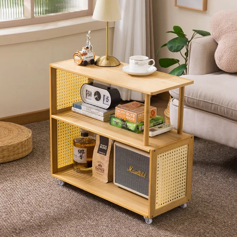 Movable pulley modern simple coffee table household storage side cabinet new sofa side table premium
Movable pulley modern simple coffee table household storage side cabinet new sofa side table premium