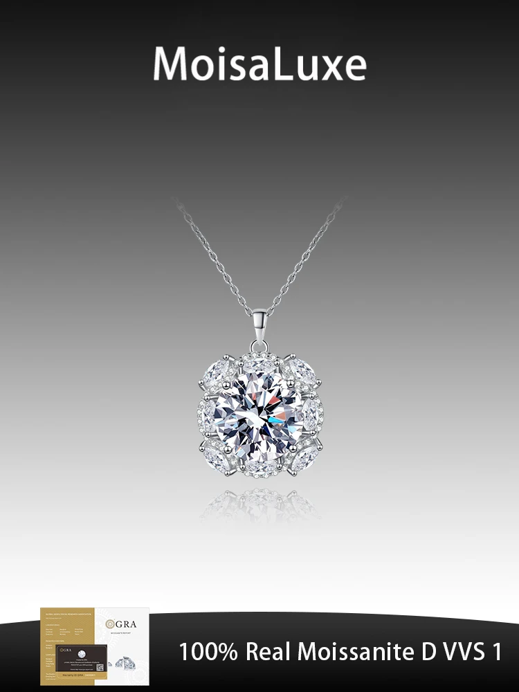 MoisaLuxe Official Store GRA Moissanite Plata Sterling 925 Silver Pendant Necklace Light Luxury Elegant Atmospheric Day Gift
MoisaLuxe Official Store GRA Moissanite Plata Sterling 925 Silver Pendant Necklace Light Luxury Elegant Atmospheric Day Gift
