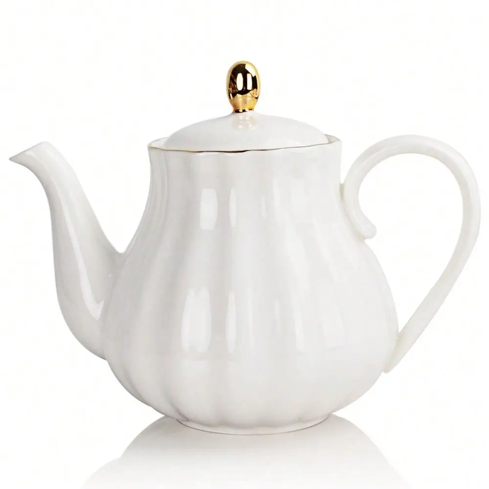 Royal Teapot, Ceramic Tea Pot With Removable Stainless Steel Infuser, Blooming Loose Leaf Teapot 28 Ounce
Royal Teapot, Ceramic Tea Pot With Removable Stainless Steel Infuser, Blooming Loose Leaf Teapot 28 Ounce