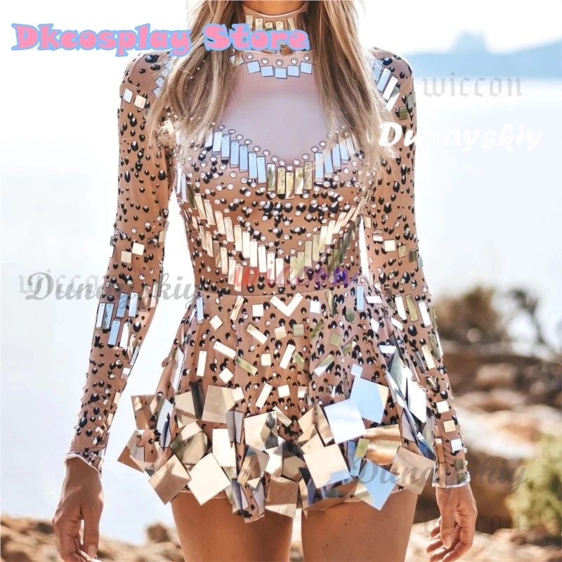 Mirror Party Costume Dress Black Stretch Stage Dance Dress Nightclub Party Celebrate Dress Women Dancer Performance Clothes
Mirror Party Costume Dress Black Stretch Stage Dance Dress Nightclub Party Celebrate Dress Women Dancer Performance Clothes