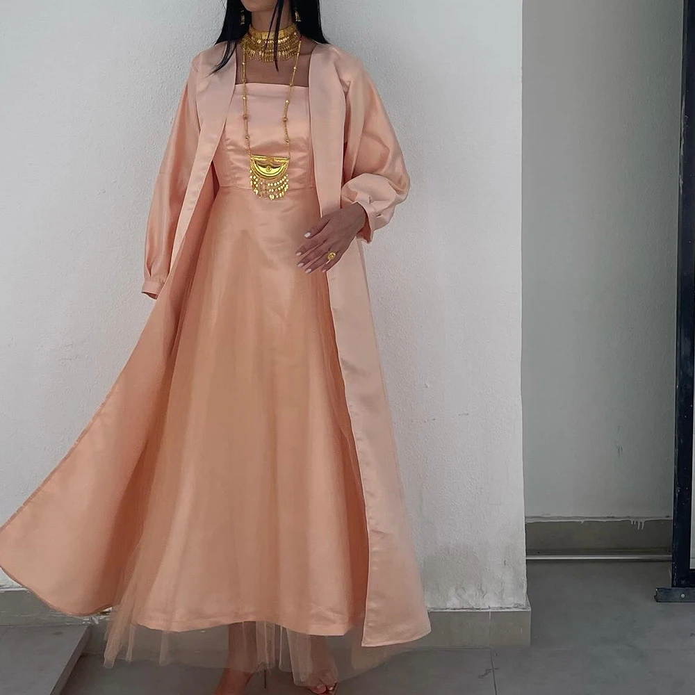 Graceful Off the Shoulder Satin Evening Dresses Fashion A-Line Ankle Length Square Neck Long Sleeves Bespoke Occasion Gowns
Graceful Off the Shoulder Satin Evening Dresses Fashion A-Line Ankle Length Square Neck Long Sleeves Bespoke Occasion Gowns
