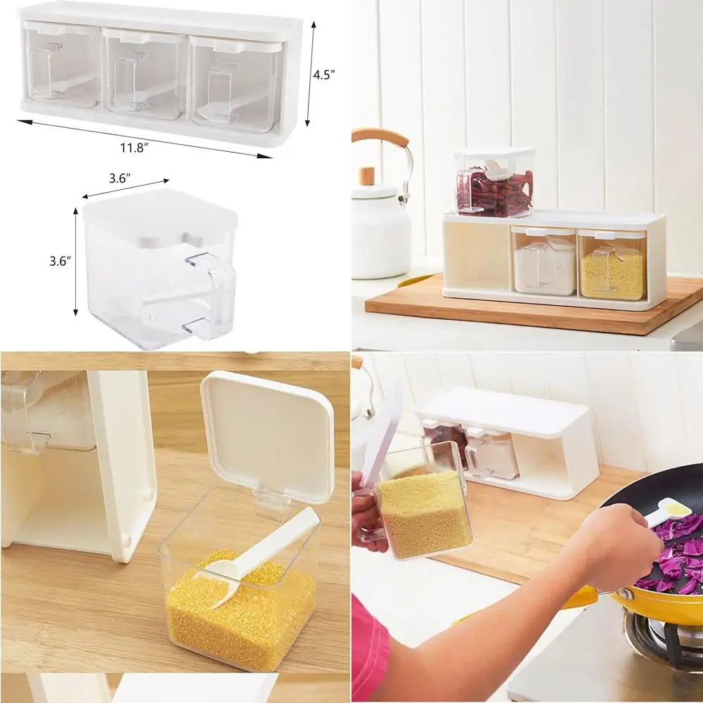 Двухъярусная коробка для приправ с ручкой, ложкой и съемными баночками для хранения специй, соли и сахара.
Двухъярусная коробка для приправ с ручкой, ложкой и съемными баночками для хранения специй, соли и сахара.