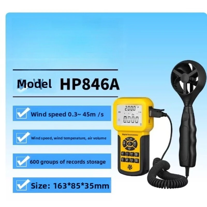 HP-846A Handheld HVAC Anemometer Pro Anemometer Air Speed and Air Flow Meter
HP-846A Handheld HVAC Anemometer Pro Anemometer Air Speed and Air Flow Meter