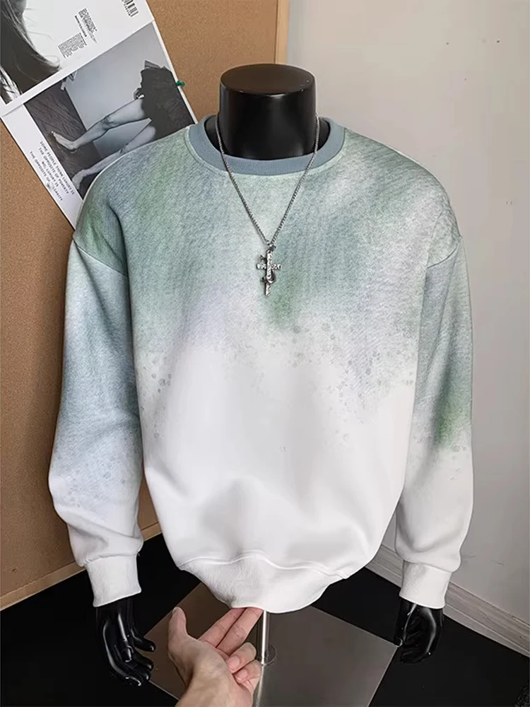 Men's Gradient Dyed Sweatshirt round Neck Long Sleeve Casual T-Shirt American Style Spring Autumn New Fashion Inner Wear Top
Men's Gradient Dyed Sweatshirt round Neck Long Sleeve Casual T-Shirt American Style Spring Autumn New Fashion Inner Wear Top