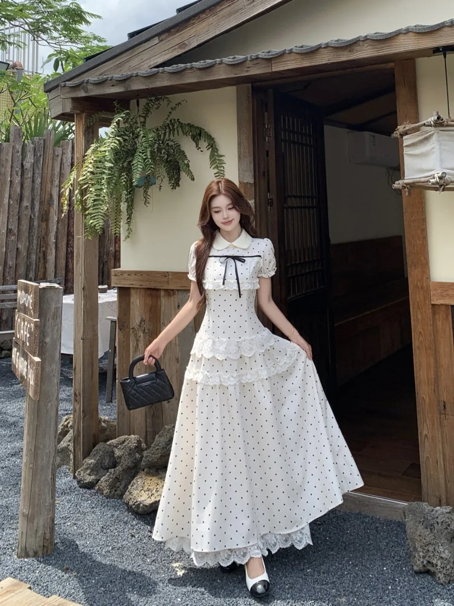 plus Size Lace Splice Summer New Slimming Design Polka Dot Cake Long Dress High Waist A-Line Korean Style Commute Wind Butter...
plus Size Lace Splice Summer New Slimming Design Polka Dot Cake Long Dress High Waist A-Line Korean Style Commute Wind Butter...