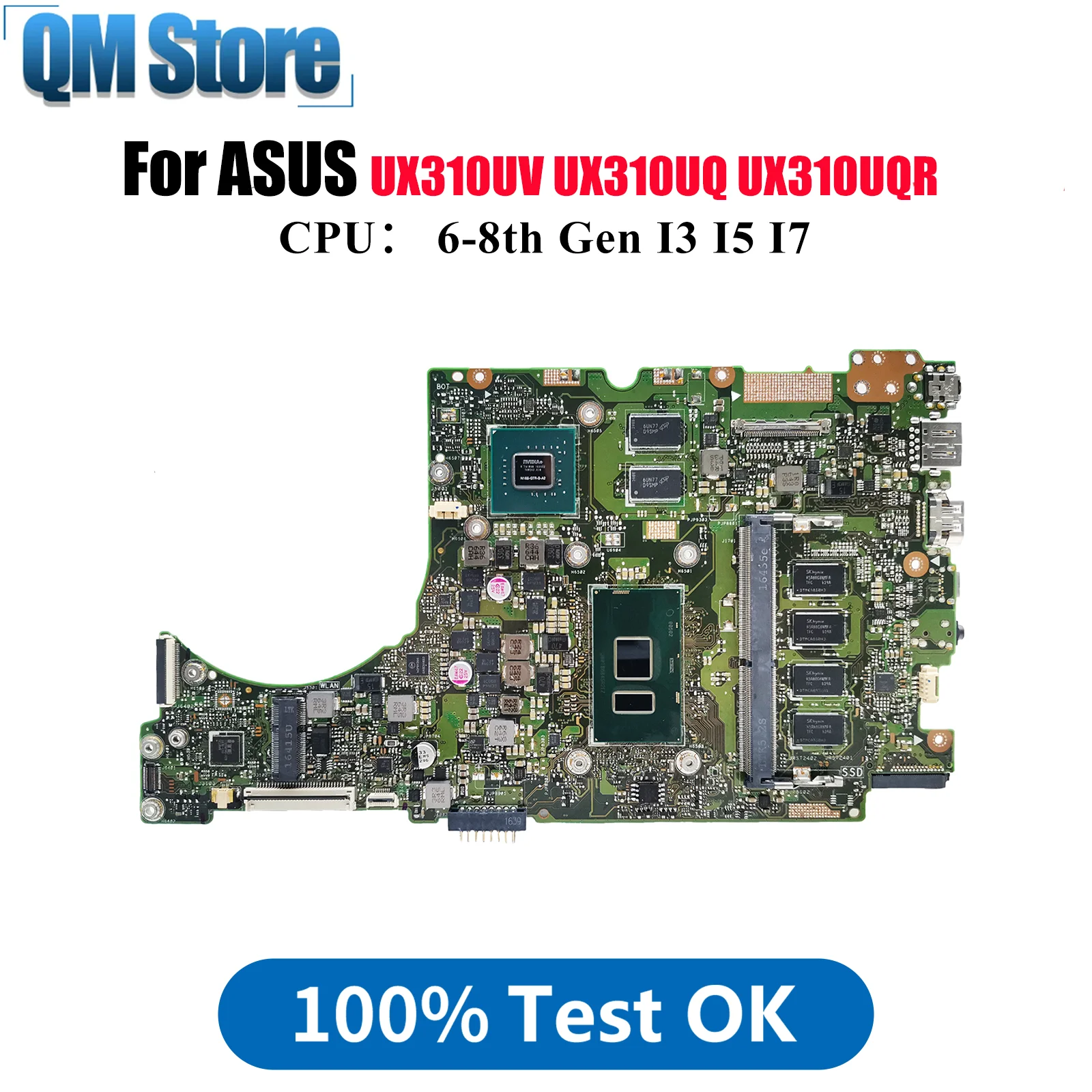 UX310UV Laptop Motherboard For ASUS UX310UFR U3000U UX310UQ UX310U UX310UQR UX310UV UX310UQK RX310U Mainboard With I3 I5 I7 CPU
UX310UV Laptop Motherboard For ASUS UX310UFR U3000U UX310UQ UX310U UX310UQR UX310UV UX310UQK RX310U Mainboard With I3 I5 I7 CPU