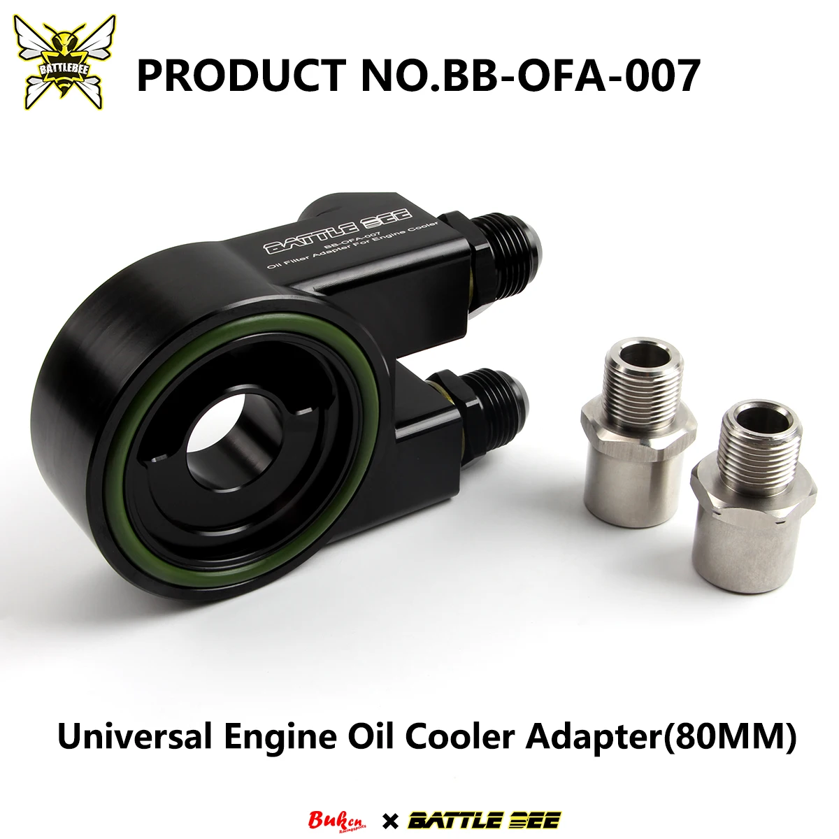 BATTLEBEE Universal Oil Cooler Adapter Kit Sandwich Plate Accessories Aluminum Alloy M20x1.5 3/4-16UNF AN8 AN10 BB-OFA-007
BATTLEBEE Universal Oil Cooler Adapter Kit Sandwich Plate Accessories Aluminum Alloy M20x1.5 3/4-16UNF AN8 AN10 BB-OFA-007