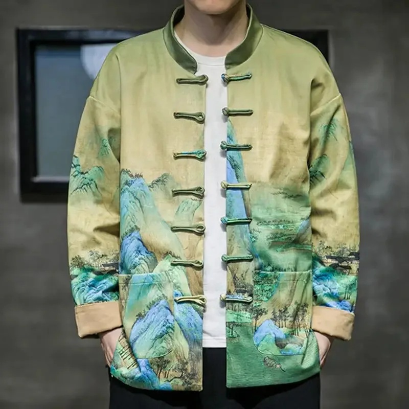 Style Men's Retro Buckle Tang Loose Jacket, Oversized Hanfu, Layman, Chinese Standing Collar, Zhongshan Suit1;w'2,c.3;r'
Style Men's Retro Buckle Tang Loose Jacket, Oversized Hanfu, Layman, Chinese Standing Collar, Zhongshan Suit1;w'2,c.3;r'