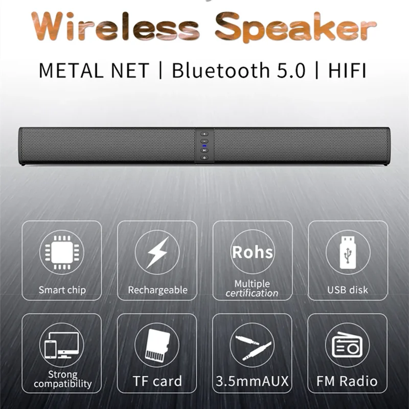 Автомобильная звуковая панель для телевизора, проводная и беспроводная Bluetooth-совместимая домашняя звуковая панель объемного звучания для ПК, кинотеатра, ТВ, компьютера, сабвуфера, FM-радио
Автомобильная звуковая панель для телевизора, проводная и беспроводная Bluetooth-совместимая домашняя звуковая панель объемного звучания для ПК, кинотеатра, ТВ, компьютера, сабвуфера, FM-радио