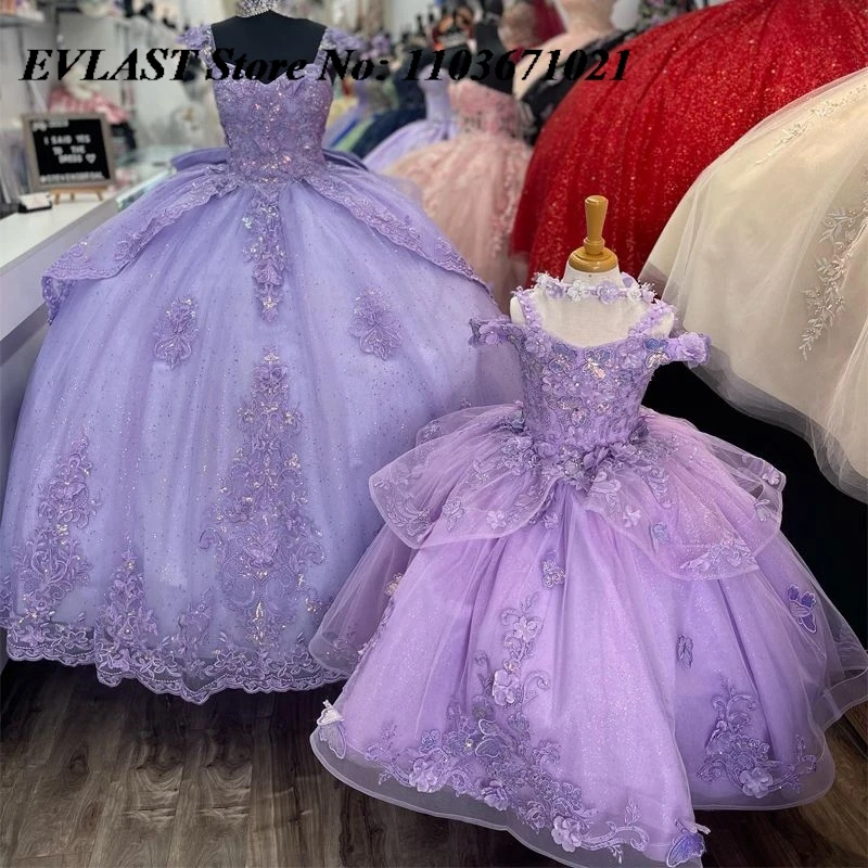 EVLAST Customized Lavender Quinceanera Dress Ball Gown Lace Applique Beading Bow Corset Sweet 16 Vestidos De XV 15 Anos SQ8
EVLAST Customized Lavender Quinceanera Dress Ball Gown Lace Applique Beading Bow Corset Sweet 16 Vestidos De XV 15 Anos SQ8