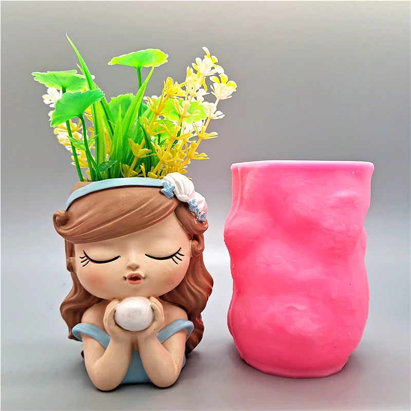 Original! Silicone mold for pearl girl flowerpot, crafted with concrete, plaster, and resin, perfect for garden ornaments
Original! Silicone mold for pearl girl flowerpot, crafted with concrete, plaster, and resin, perfect for garden ornaments