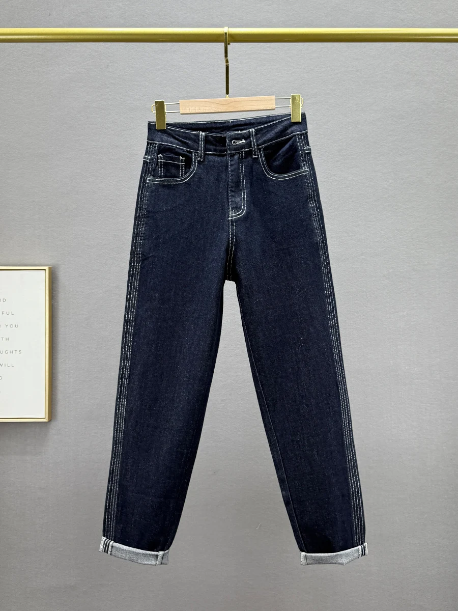 Женские джинсы-шаровары Deep Blue Denim с высокой талией, свободные, эластичные, в стиле Dad Carrot, повседневные, винтажные, из стираного хлопкового стрейч-денима
Женские джинсы-шаровары Deep Blue Denim с высокой талией, свободные, эластичные, в стиле Dad Carrot, повседневные, винтажные, из стираного хлопкового стрейч-денима