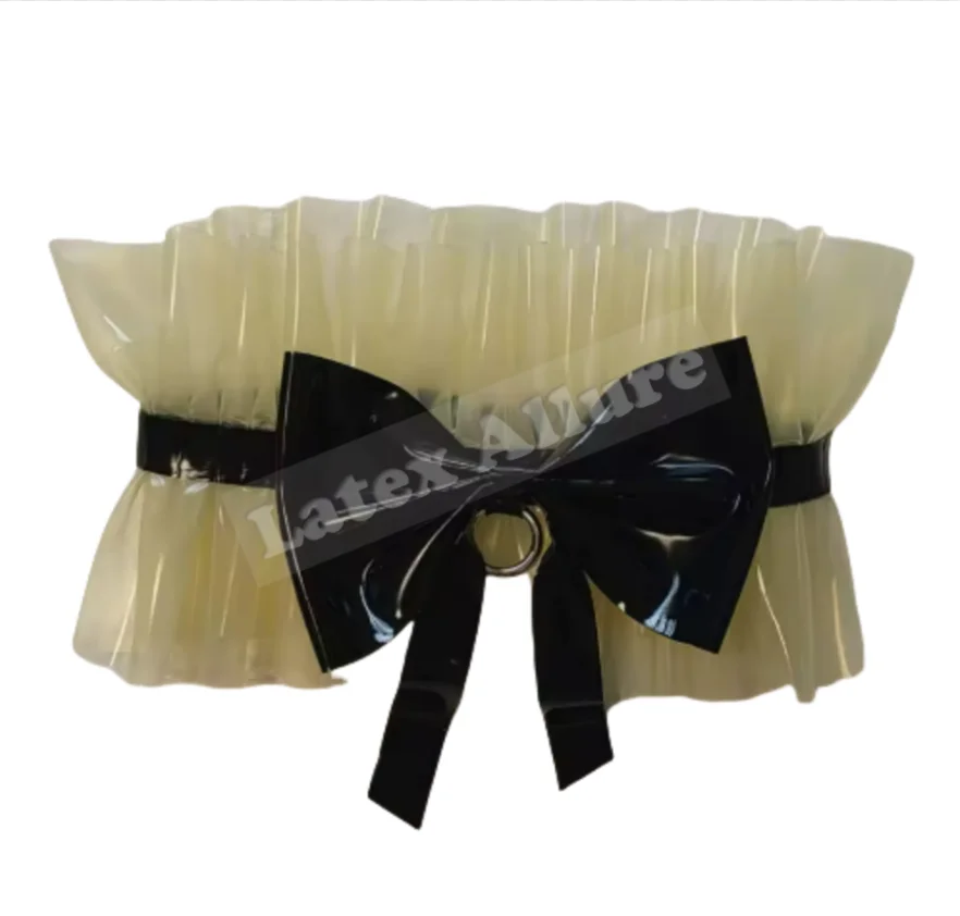Hot Natural Latex Cute Lolita Neck Choker Ruffled Bow Metal Circle Maid Collar Sissy Cosplay Cross dresser Uniform Accessories
Hot Natural Latex Cute Lolita Neck Choker Ruffled Bow Metal Circle Maid Collar Sissy Cosplay Cross dresser Uniform Accessories