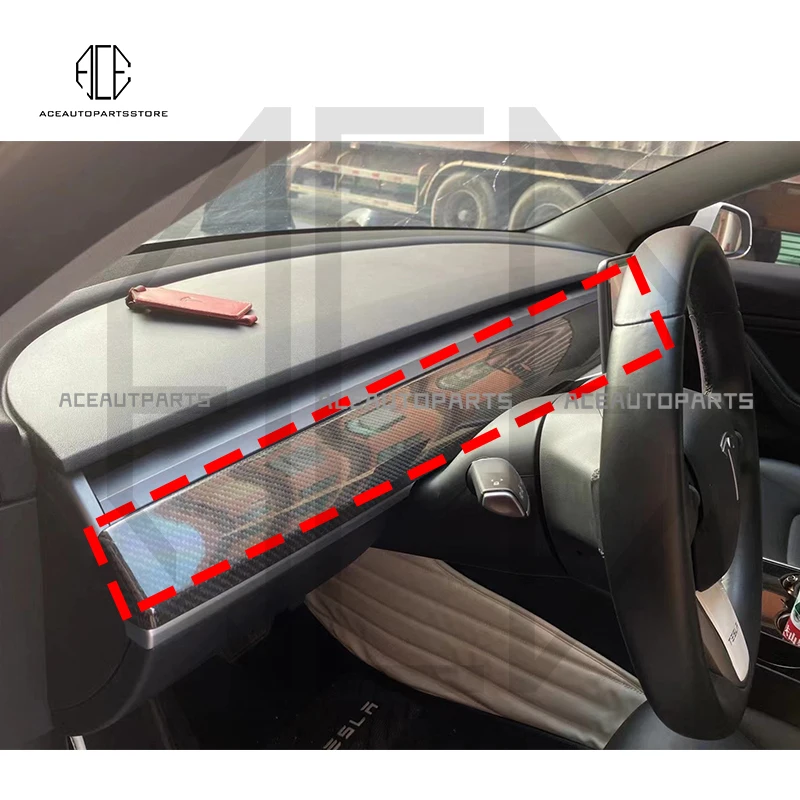 For Tesla Model 3 2021 Model Y Car interior accessories Central Control carbon fiber Instrument Panel One-piece strip
For Tesla Model 3 2021 Model Y Car interior accessories Central Control carbon fiber Instrument Panel One-piece strip