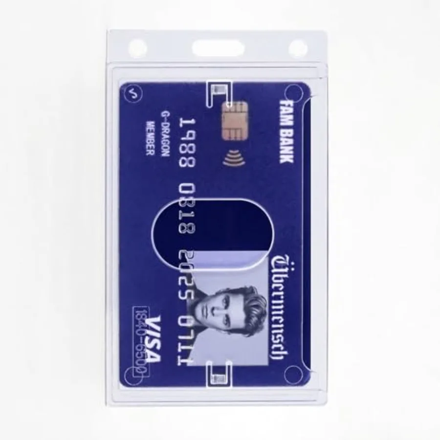 0 Pack Hard Plastic Badge Holder Vertical Clear ID Card Holder Rigid Case Single ID Protector with Easy Access Thumb Slot Scann
0 Pack Hard Plastic Badge Holder Vertical Clear ID Card Holder Rigid Case Single ID Protector with Easy Access Thumb Slot Scann