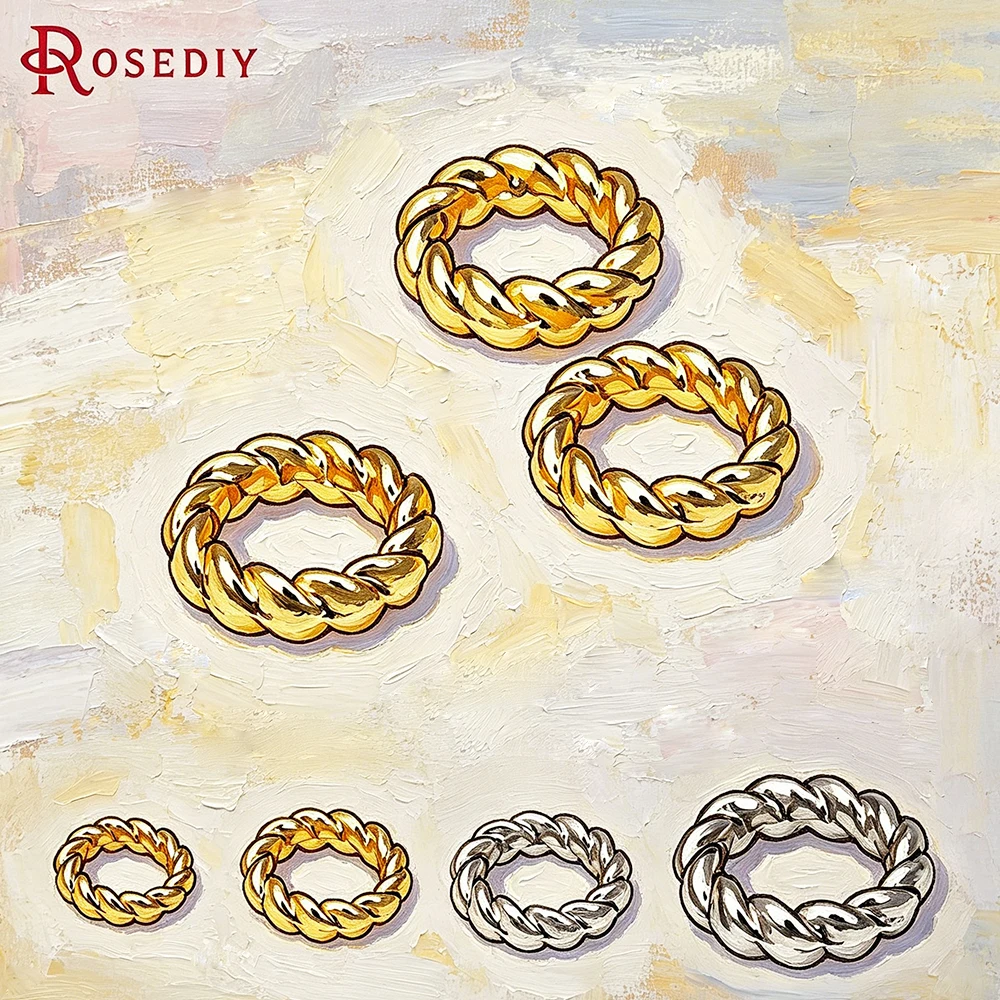 50PCS 4MM 6MM 8MM 18K Gold Color Brass Twisted Wire Rings Closed Rings Jewelry Making High Quality Diy Findings Accessories
50PCS 4MM 6MM 8MM 18K Gold Color Brass Twisted Wire Rings Closed Rings Jewelry Making High Quality Diy Findings Accessories