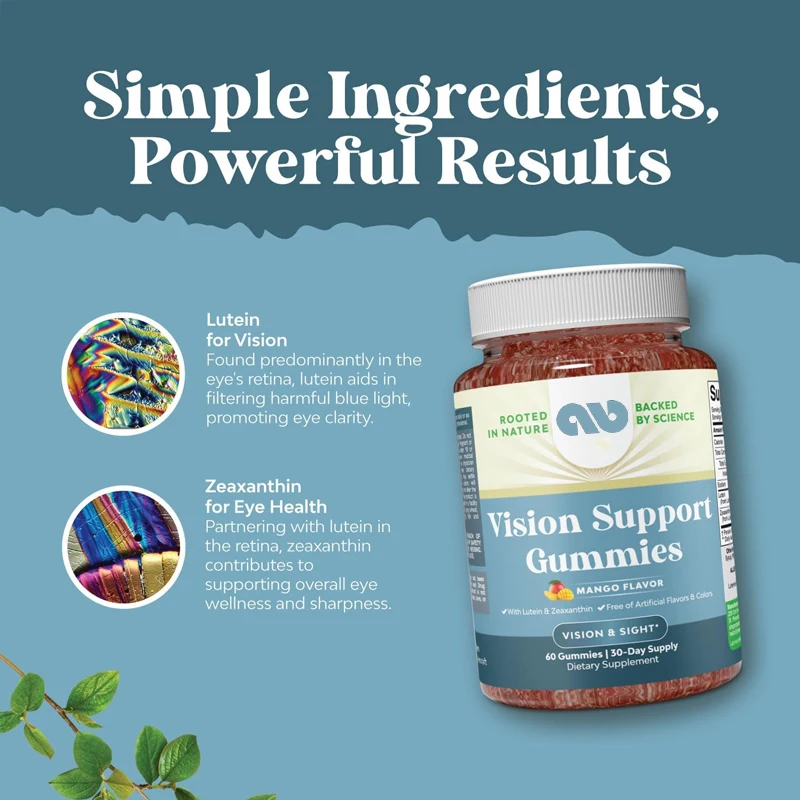 Adult lutein gummies - used for vision and blue light protection - suitable for adults with dry eyes and eye fatigue
Adult lutein gummies - used for vision and blue light protection - suitable for adults with dry eyes and eye fatigue