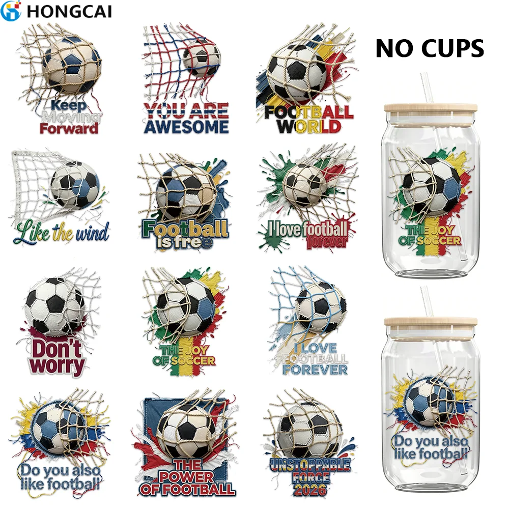 12 pieces of UV DTF football-themed stickers for DIY decoration of glass cups and mobile phone cases
12 pieces of UV DTF football-themed stickers for DIY decoration of glass cups and mobile phone cases