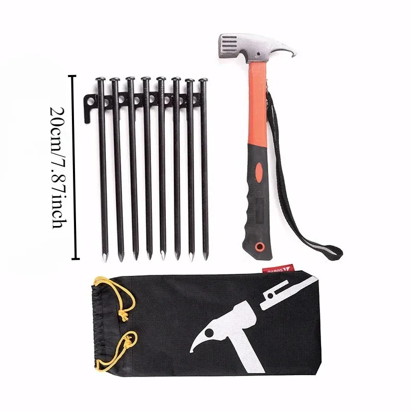 Outdoor bold ground nail camping tent steel nail canopy rope extended fixed camping nail ground stake camping hammer set
Outdoor bold ground nail camping tent steel nail canopy rope extended fixed camping nail ground stake camping hammer set