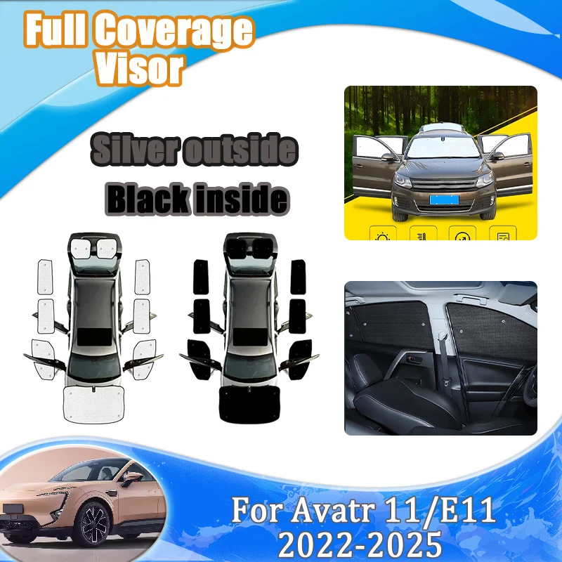For Avatr 11 Accessories E11 Sun Shade 2022 2023 2024 2025 Auto Parasol Window Side Sunscreen Shade Sun Visors Anti-UV Car Tools
For Avatr 11 Accessories E11 Sun Shade 2022 2023 2024 2025 Auto Parasol Window Side Sunscreen Shade Sun Visors Anti-UV Car Tools