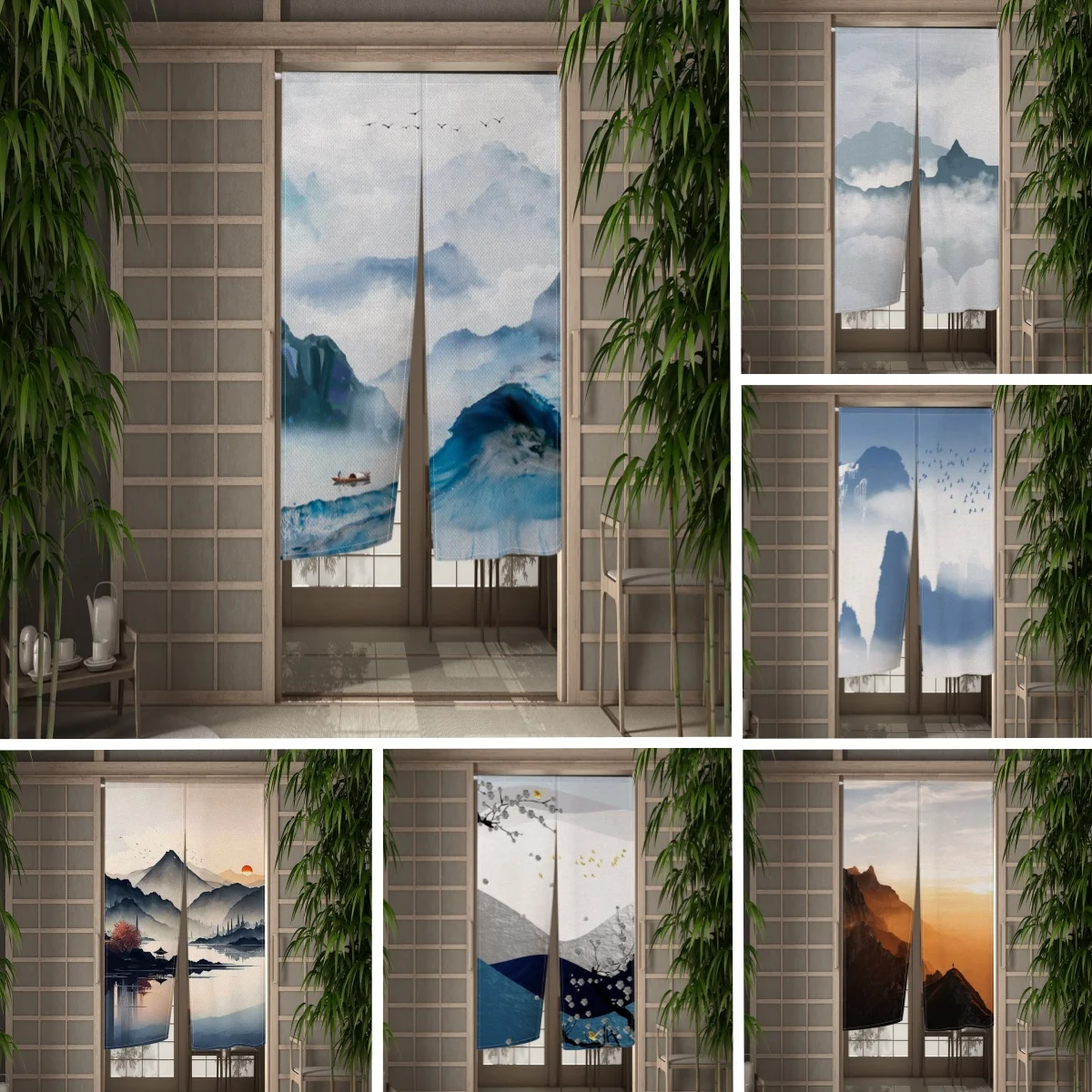 Chinese Ink Wash Landscape Door Curtain Creates Tranquil Elegant Linen Home Bedroom Entrance Room Partition Decor Half Curtain
Chinese Ink Wash Landscape Door Curtain Creates Tranquil Elegant Linen Home Bedroom Entrance Room Partition Decor Half Curtain