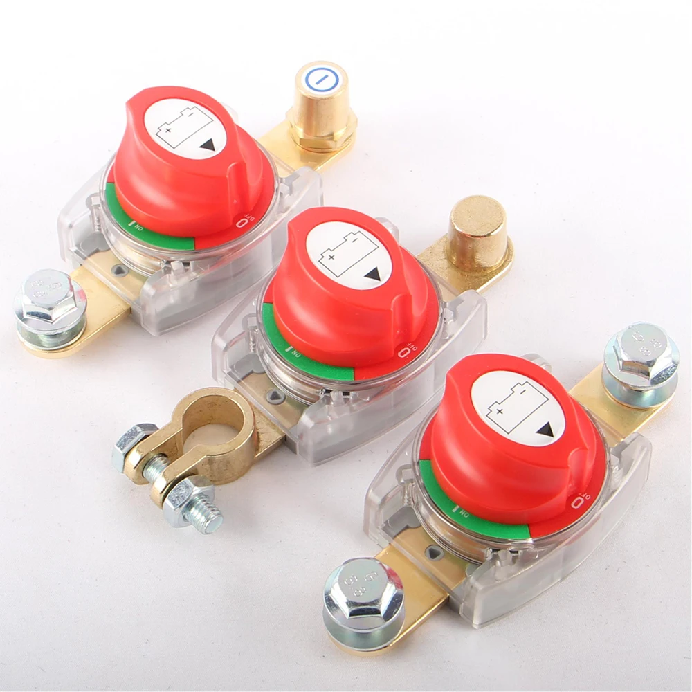 12-48V Transparent Car Battery Isolator Disconnect Rotary Switch 275A On/Off Power Cut Master Switch for Car RV Boat
12-48V Transparent Car Battery Isolator Disconnect Rotary Switch 275A On/Off Power Cut Master Switch for Car RV Boat