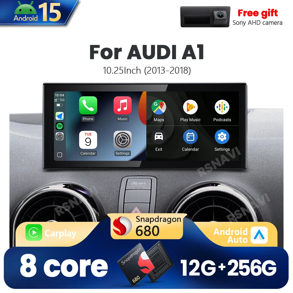 Qualcomm Snapdragon 680 Android 15 For AUDI A1 2013-2018 Wireless CarPlay Auto Car Radio Multiledia Video Players GPS
Qualcomm Snapdragon 680 Android 15 For AUDI A1 2013-2018 Wireless CarPlay Auto Car Radio Multiledia Video Players GPS