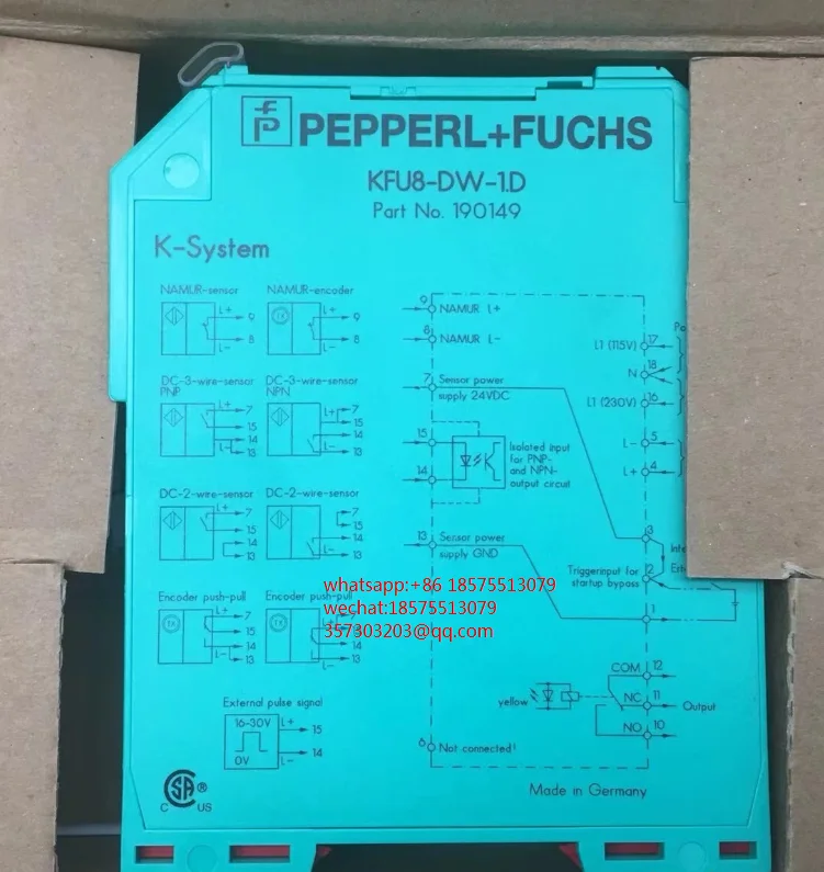 FOR Pepperl + Fuchs KFU8-DW-1.D 190149 Safety Grid Isolation Brand New 1 PIECE
FOR Pepperl + Fuchs KFU8-DW-1.D 190149 Safety Grid Isolation Brand New 1 PIECE