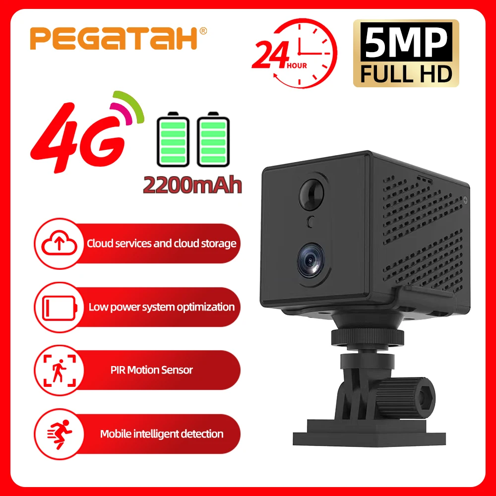 Mini 4G Security Camera SIM Card or Wifi 5MP Survalance IP Camera 2200 mAh Big Battery Low Power Infrared Night Vision CCTV Cam
Mini 4G Security Camera SIM Card or Wifi 5MP Survalance IP Camera 2200 mAh Big Battery Low Power Infrared Night Vision CCTV Cam