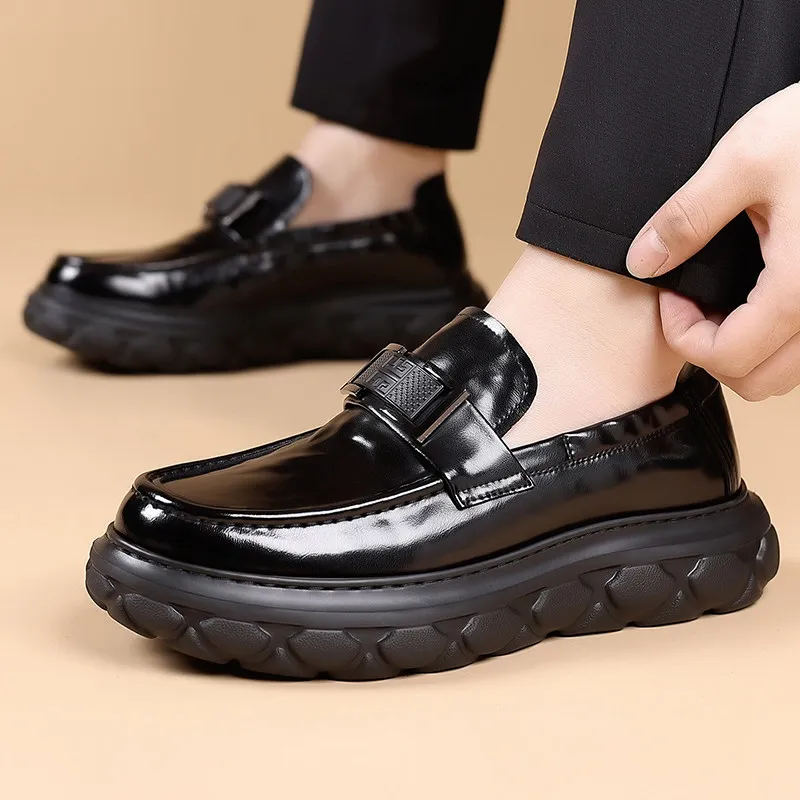 Genuine Leather Thick-soled Beanie Shoes Men's High-end One-foot Pedals Breathable Lightweight and Thin Executive Commuter
Genuine Leather Thick-soled Beanie Shoes Men's High-end One-foot Pedals Breathable Lightweight and Thin Executive Commuter