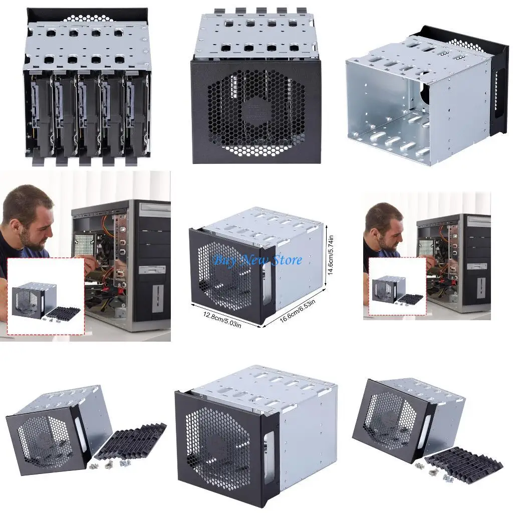 20CE 5 Bay 3.5inch Hard Drive Cage Desktop Computer Case Optically Drive Position