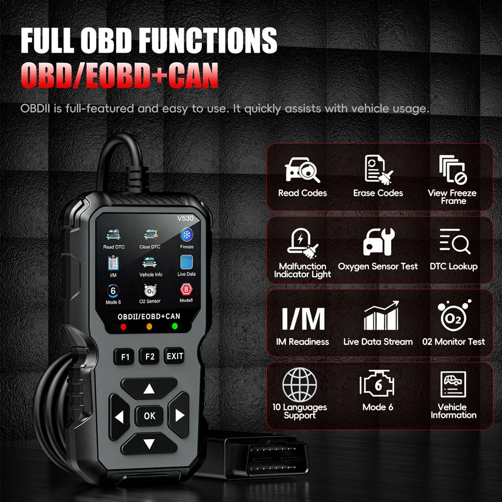 OBD2 Engine Fault Detector Car Fault Code Reading Diagnostic Tool To Read Clear Fault Codes Suitable For Car Repair Maintenance
OBD2 Engine Fault Detector Car Fault Code Reading Diagnostic Tool To Read Clear Fault Codes Suitable For Car Repair Maintenance