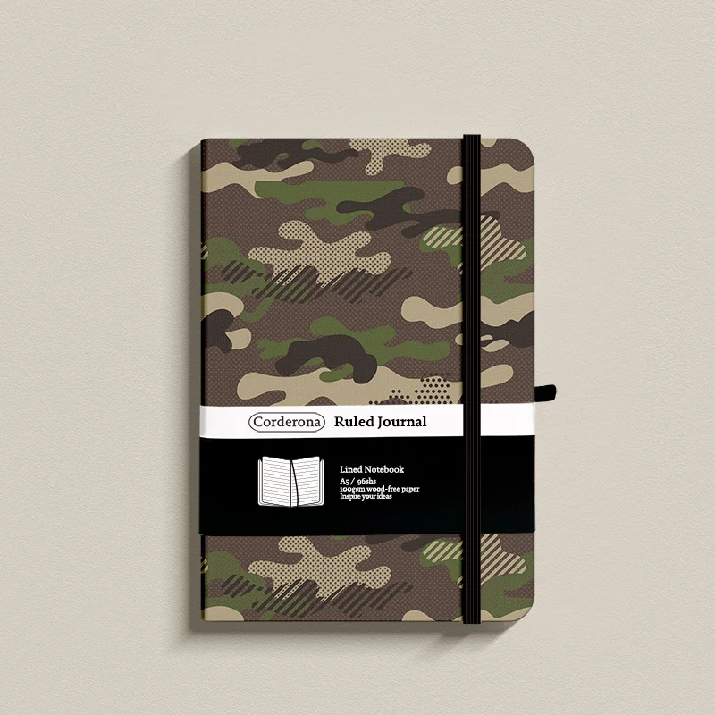 A5 Camouflage Lined Notebook Elastic Band Back Pocket 100gsm Hard Cover Ruled Journal
A5 Camouflage Lined Notebook Elastic Band Back Pocket 100gsm Hard Cover Ruled Journal