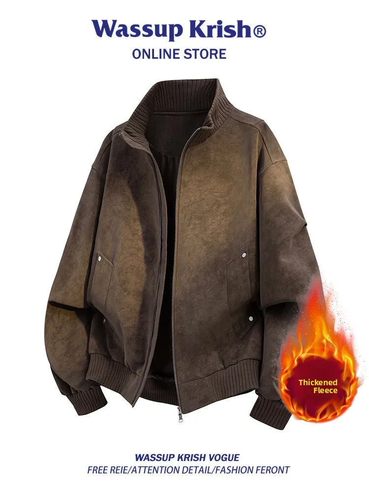 Мужское кожаное пальто Wassup Kri Thiened Fce на подкладке в стиле ретро, осенне-зимняя верхняя одежда, длинное пальто све на молнии
Мужское кожаное пальто Wassup Kri Thiened Fce на подкладке в стиле ретро, осенне-зимняя верхняя одежда, длинное пальто све на молнии