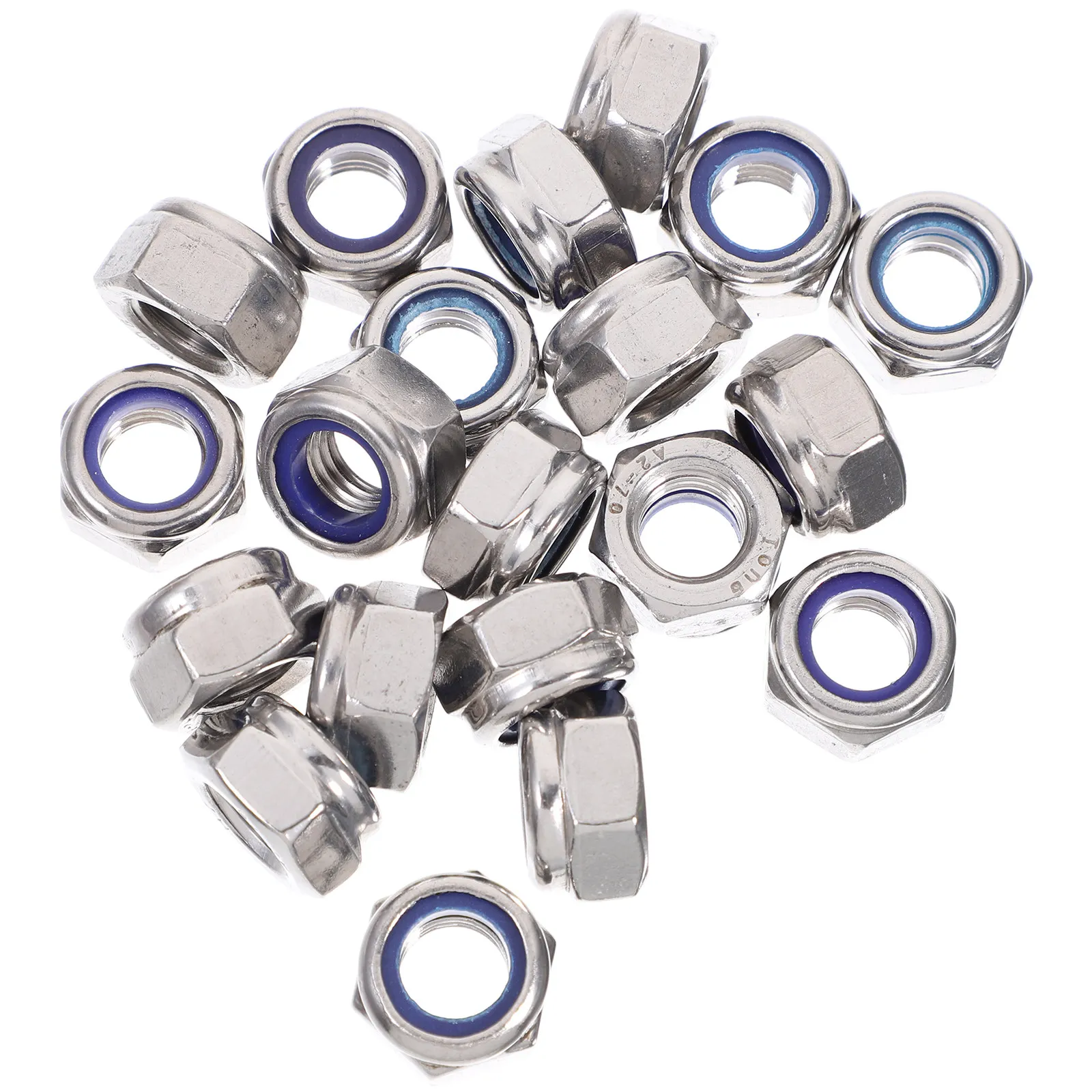 20Pcs Stainless Steel Hexagon Lock Nut with Nylon Insert High Friction Anti Loosening Fastening Nut for DIY and Professional
20Pcs Stainless Steel Hexagon Lock Nut with Nylon Insert High Friction Anti Loosening Fastening Nut for DIY and Professional