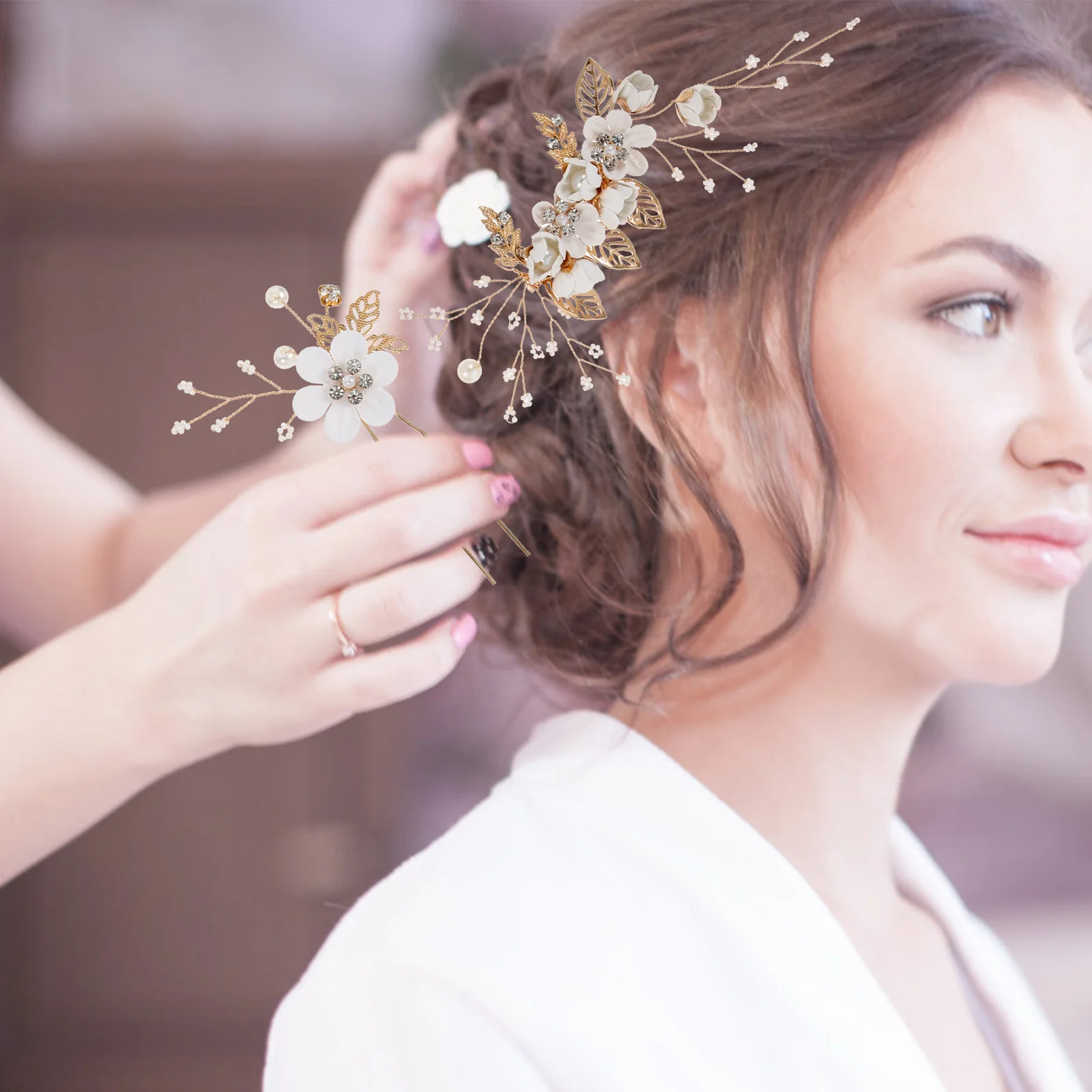 3Pcs Bridal Hairpin Set Wedding Flower Design Hair Comb Elegant Alloy Durable Party Hair Accessories Bridal Hairpins
3Pcs Bridal Hairpin Set Wedding Flower Design Hair Comb Elegant Alloy Durable Party Hair Accessories Bridal Hairpins