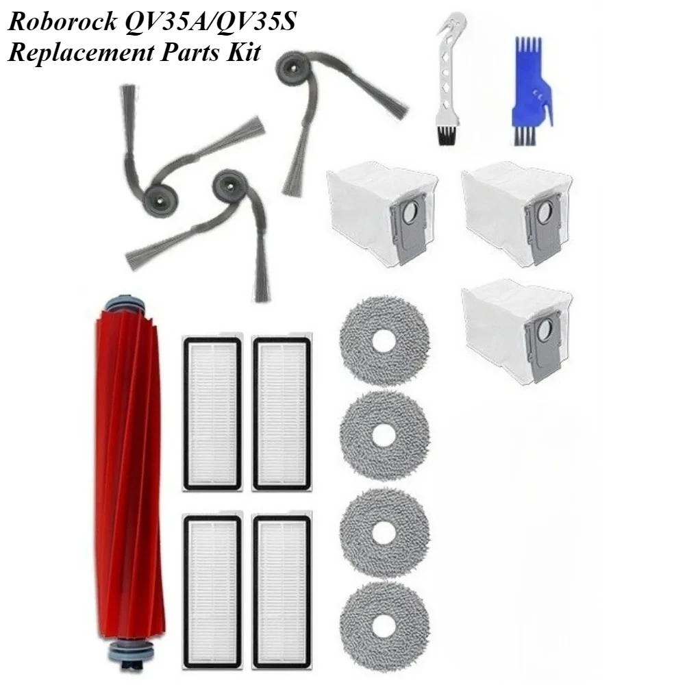 Roborock QV35A/QV35S Replacement Parts Kit - Main Brush + HEPA Filter + Mopping Cloth (Full Set Accessories)
Roborock QV35A/QV35S Replacement Parts Kit - Main Brush + HEPA Filter + Mopping Cloth (Full Set Accessories)