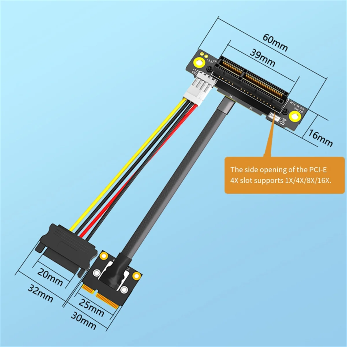 2025+ 15YA PCI-E 4X to M.2 A+E Key Adapter Кабель-удлинитель Стойки для интерфейса видеокарты Удлинительный кабель 20 см
2025+ 15YA PCI-E 4X to M.2 A+E Key Adapter Кабель-удлинитель Стойки для интерфейса видеокарты Удлинительный кабель 20 см