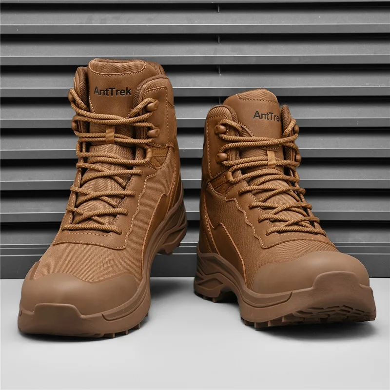Outdoormen'shikingandcampingsneakers, high-top casual warm walking shoes. Non-slip, wear-resistant, waterproof, shock-absorbing.
Outdoormen'shikingandcampingsneakers, high-top casual warm walking shoes. Non-slip, wear-resistant, waterproof, shock-absorbing.