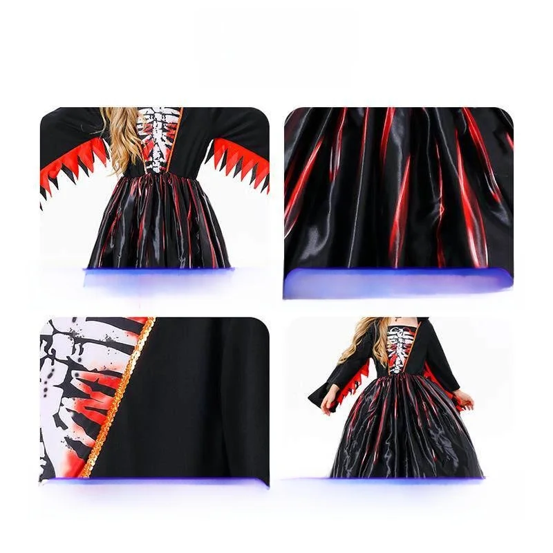 Halloween Witch Costume Terror Skeleton Women's Fashion Stage Performance Traditional Chinese Ethnic Clothing
Halloween Witch Costume Terror Skeleton Women's Fashion Stage Performance Traditional Chinese Ethnic Clothing