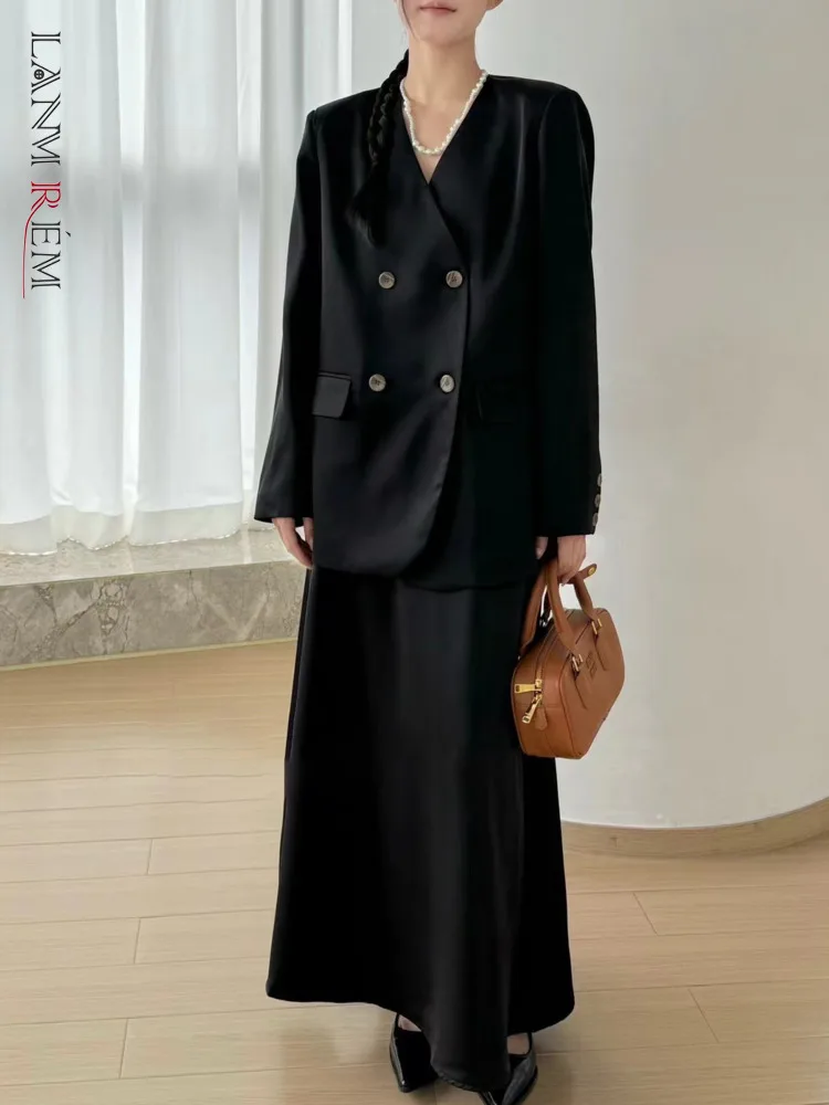 LANMREM Suits Set Women V Neck Double Breasted Blazers High Waist Long Skirt Elegant Clothes Office Lady 2024 Spring New 26D8927
LANMREM Suits Set Women V Neck Double Breasted Blazers High Waist Long Skirt Elegant Clothes Office Lady 2024 Spring New 26D8927