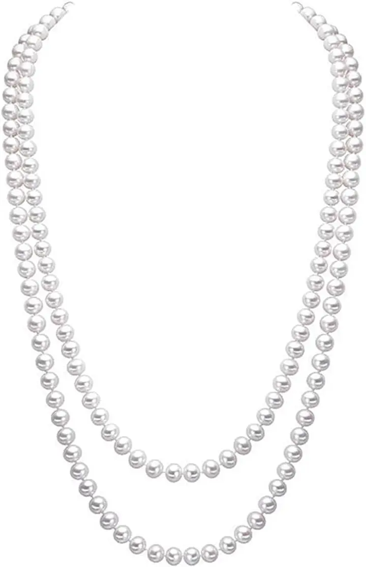 Merdia Elegant Women Lady Long White Sweater Created Pearl Necklace Beaded necklace
Merdia Elegant Women Lady Long White Sweater Created Pearl Necklace Beaded necklace