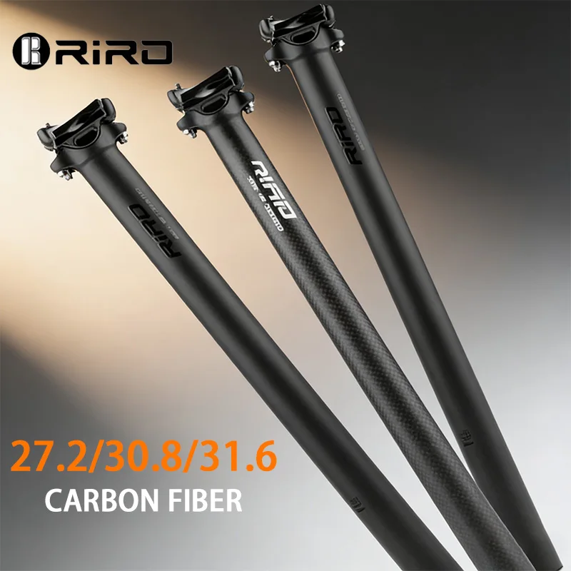RIRO Carbon Fiber Bicycle Seatpost 27.2/30.8/31.6*400mm Mountain Road Bike Seat Post 3K Carbon Seat Tube
RIRO Carbon Fiber Bicycle Seatpost 27.2/30.8/31.6*400mm Mountain Road Bike Seat Post 3K Carbon Seat Tube