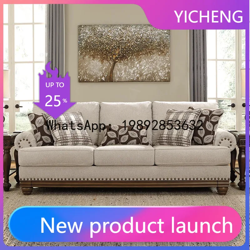 Hys solid wood fabric sofa three-person combination suit furniture
Hys solid wood fabric sofa three-person combination suit furniture