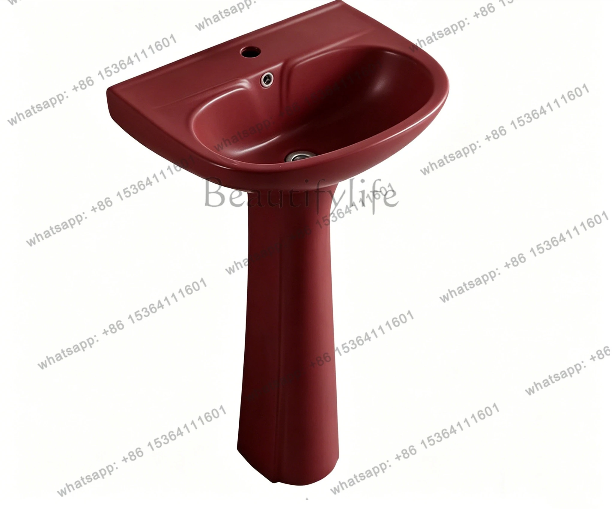 Burgundy ceramic column basin, single basin, modern simplicity and advanced sense, support customization
Burgundy ceramic column basin, single basin, modern simplicity and advanced sense, support customization