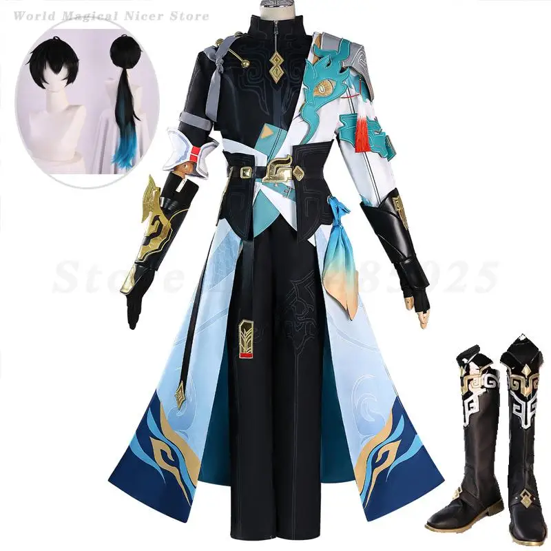 Костюм для косплея Дана Хенга из Honkai Star Rail на Хэллоуин, аниме-карнавал, ролевые игры, одежда для мужчин и женщин, включая парик и обувь
Костюм для косплея Дана Хенга из Honkai Star Rail на Хэллоуин, аниме-карнавал, ролевые игры, одежда для мужчин и женщин, включая парик и обувь